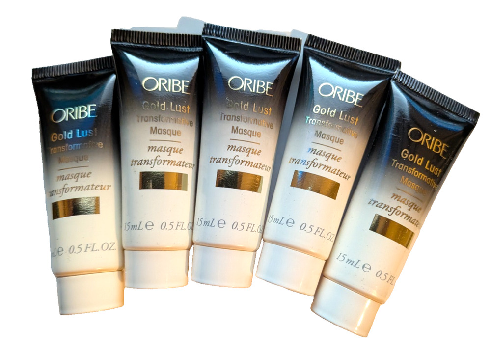 5x Oribe Gold Lust Hair Masque 15ml/0.5oz Each Travel Size - Pkg Varies as Shown